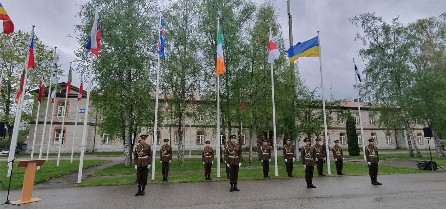 Ukrainian flag raised over NATO cyber defense headquarters