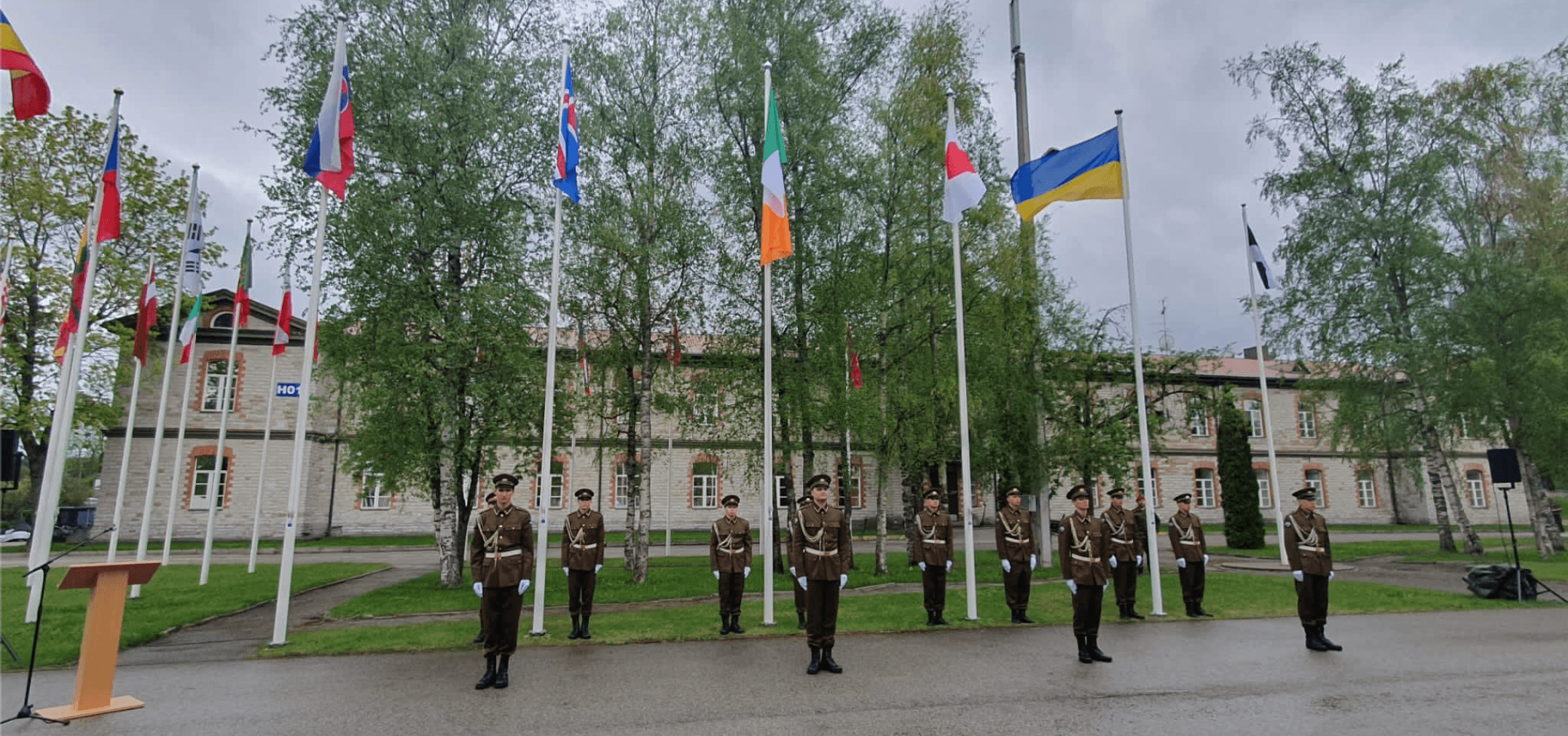 Ukrainian flag raised over NATO cyber defense headquarters