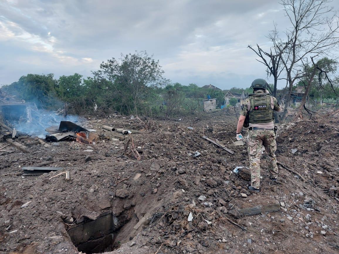 The aftermath of the Russian missile strike in Donetsk Oblast, June 14, 2023. (Source: Governor Pavlo Kyrylenko/Facebook)