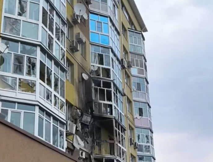 The alleged aftermath of a drone crash in Voronezh, Russia on June 9. (Source: RBK/Telegram)