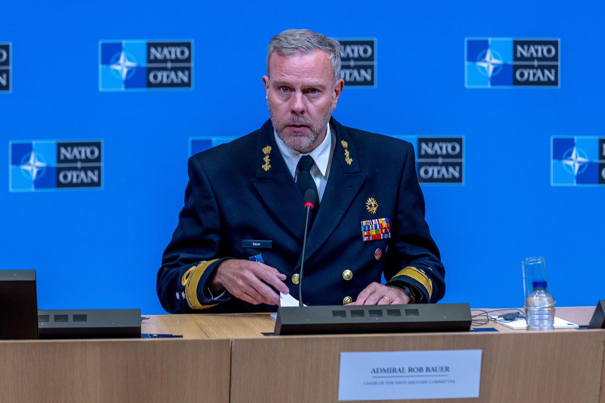 Lieutenant Admiral Rob Baeur in Brussles, Belgium, Jan. 19, 2023. (Photo Credit: Omar Havana/Getty Images)