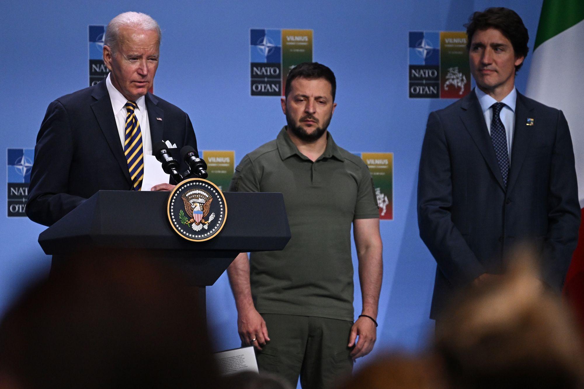 Zelensky meets Biden for talks during NATO summit in Vilnius
