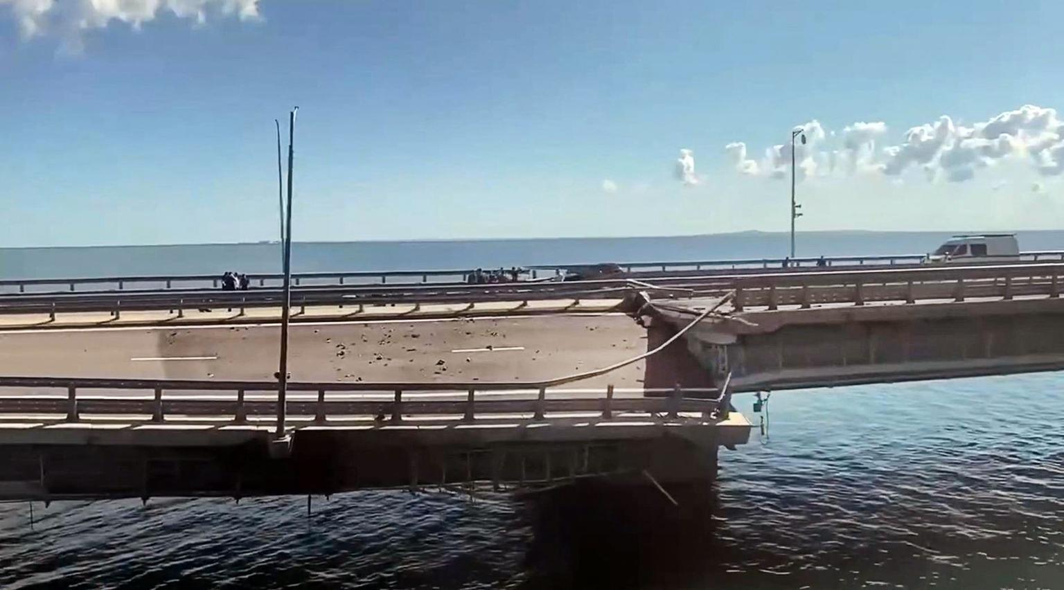 Explosions reported at Crimean Bridge, Russia blames Ukraine