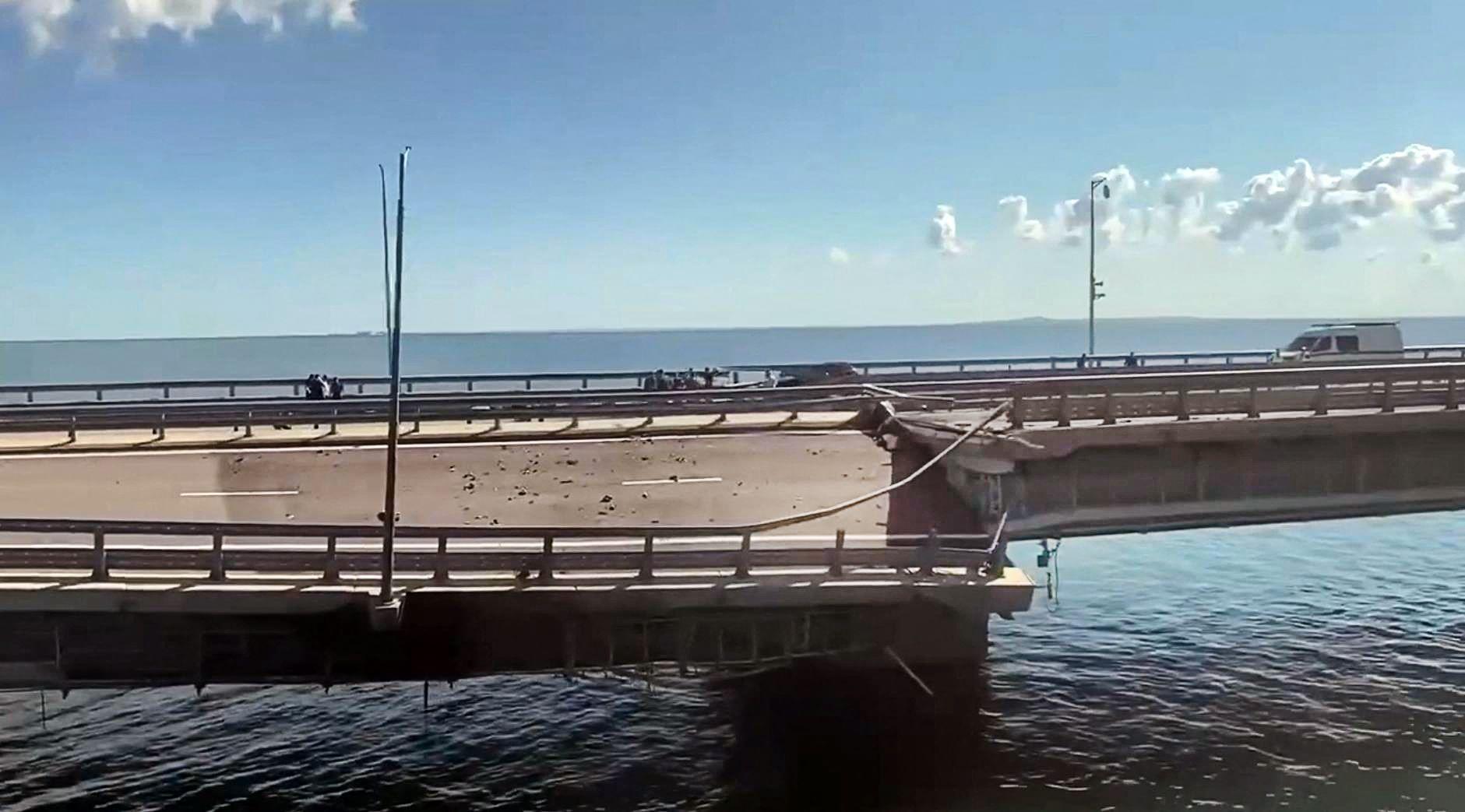 Explosions reported at Crimean Bridge, Russia blames Ukraine