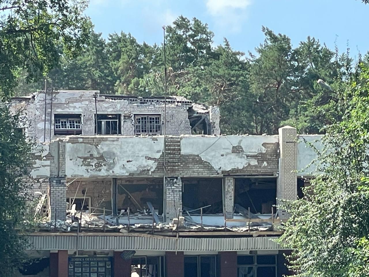 A damaged cultural center in Chernihiv Oblast, July 21, 2023. (Source: Governor Viacheslav Chaus)