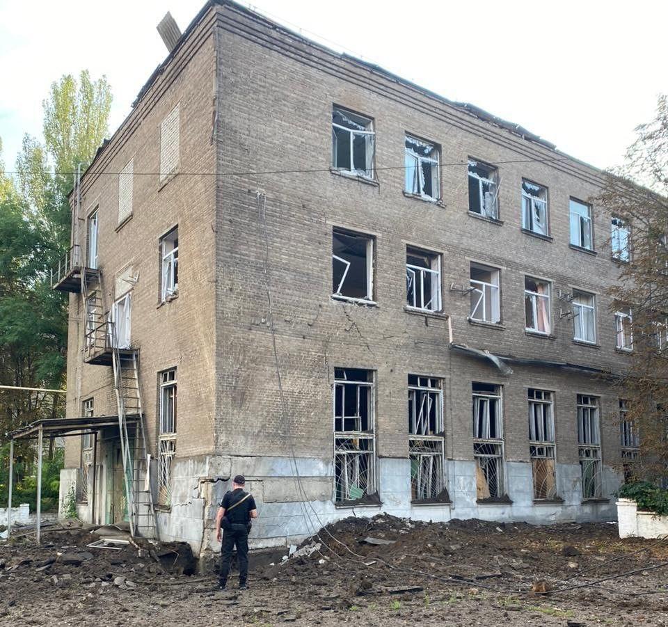 The aftermath of Russian strikes against Donetsk Oblast