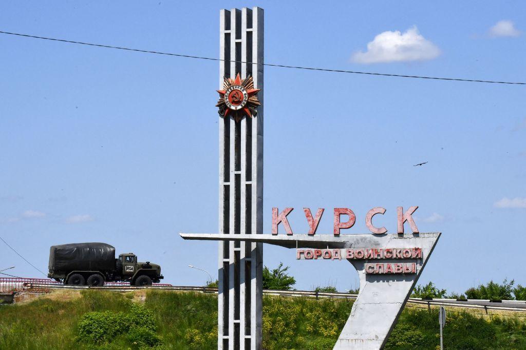 A military truck near Kursk, Russia.