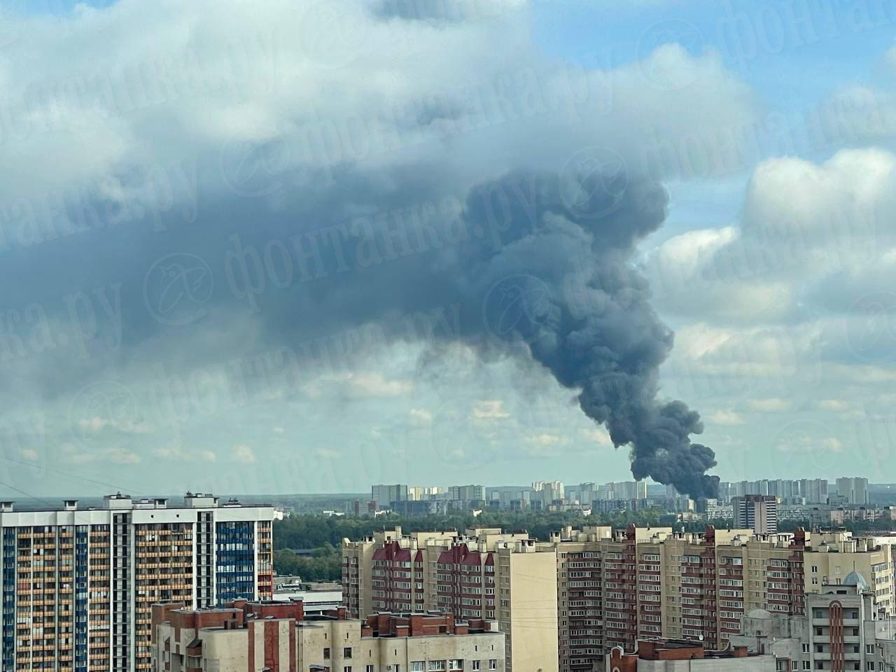 Russian media: Oil depot on fire in Saint Petersburg