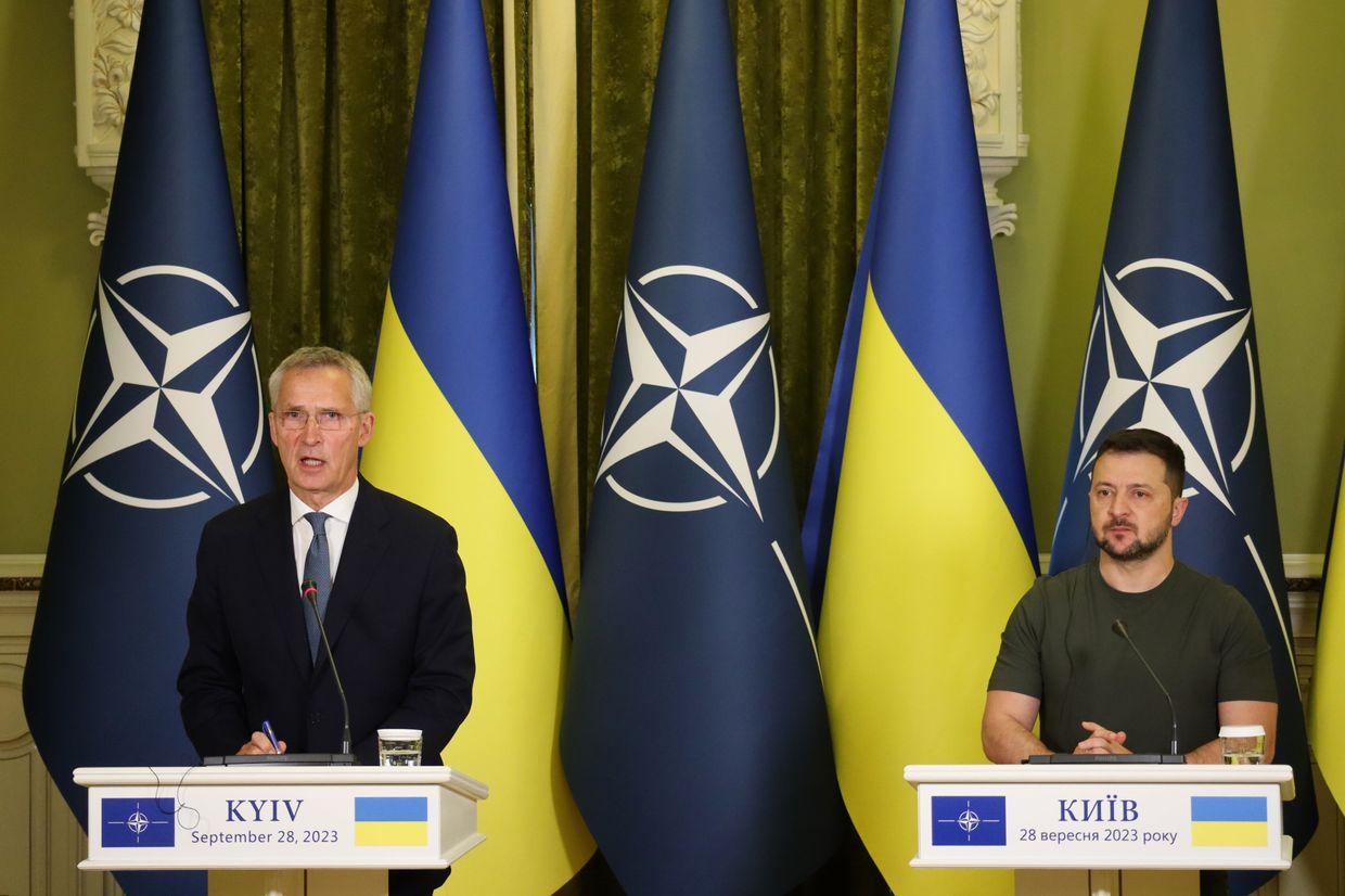 Zelensky meets Stoltenberg, French defense minister in Kyiv