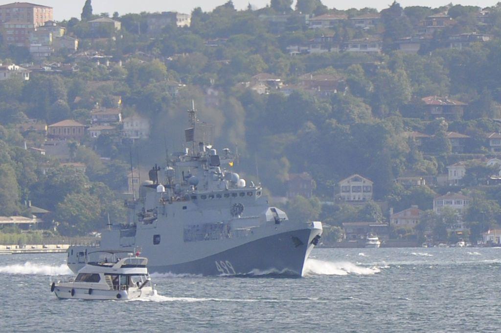 Russia adds another missile carrier to Black Sea despite storm