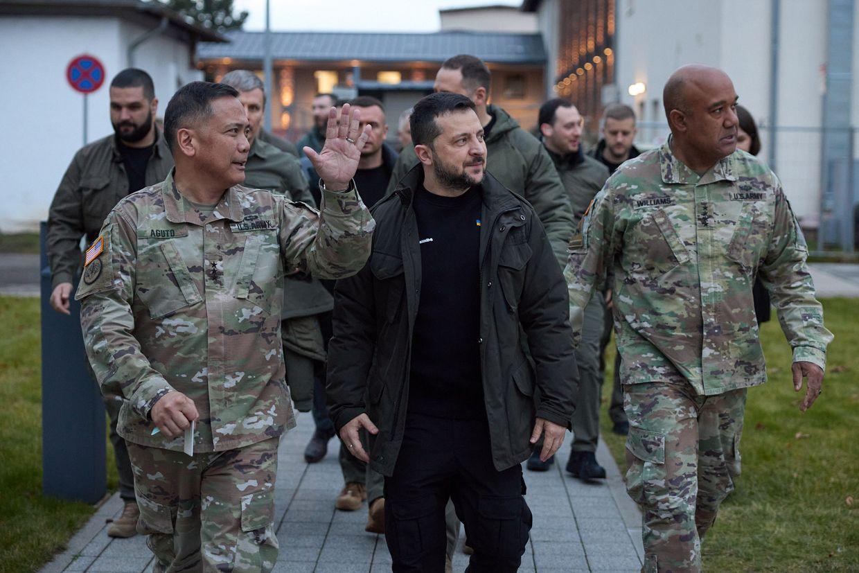 Ukraine war latest: Zelensky visits US military base in Germany
