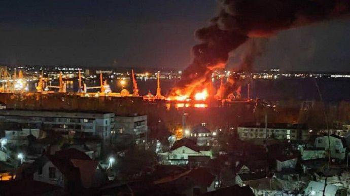 Russia confirms its landing ship hit by Ukrainian missile strike in occupied Crimea (UPDATED)