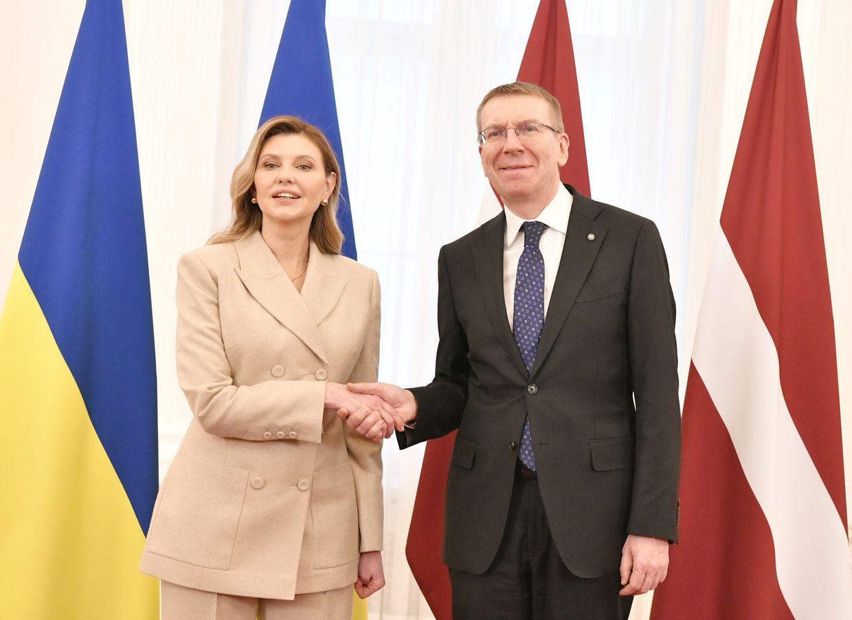 First Lady Zelenska arrives in Latvia