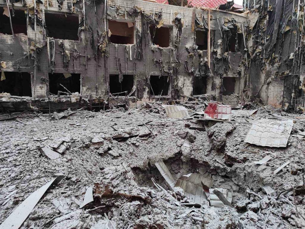 The aftermath of Russian attacks againt Kharkiv on Jan. 9, 2024. (Governor Oleh Syniehubov/Telegram)