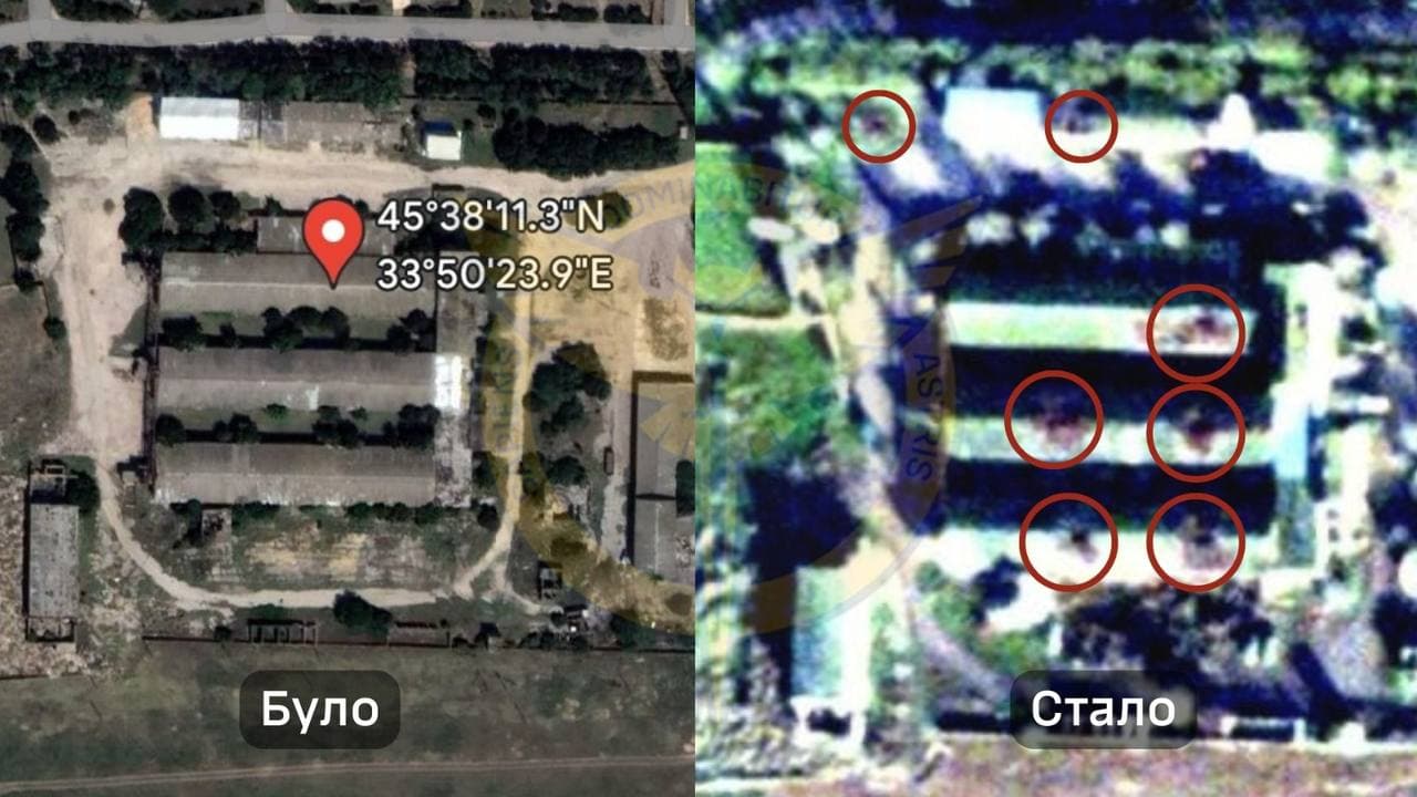 Military intelligence: Satellite images confirm strike on ammunition warehouses in Crimea