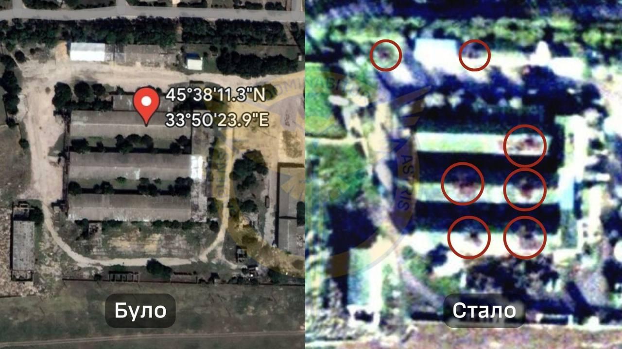 Military intelligence: Satellite images confirm strike on ammunition warehouses in Crimea