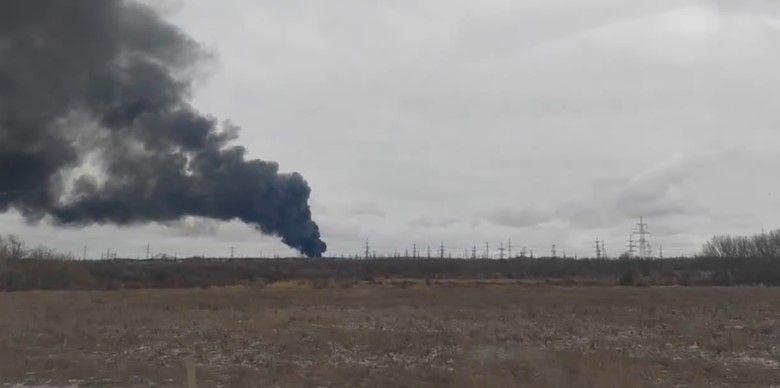 Media: Explosions, fire reported in Russian-occupied Makiivka