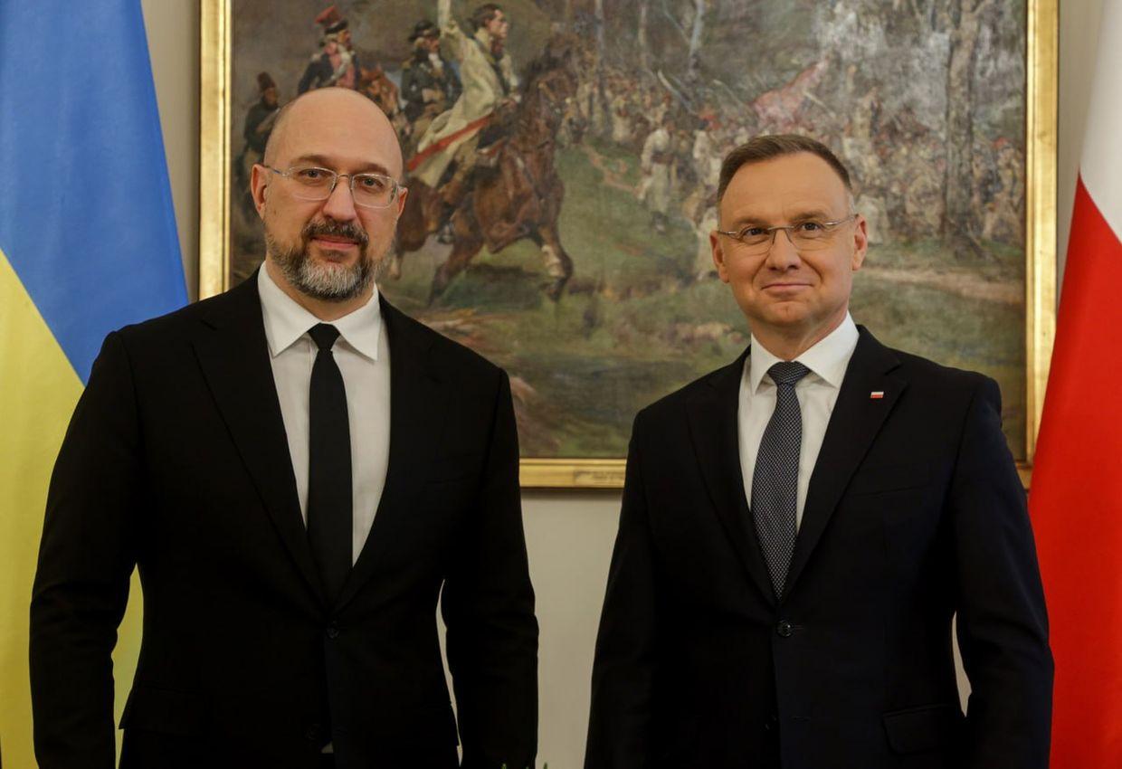 Shmyhal, Duda meet in Warsaw