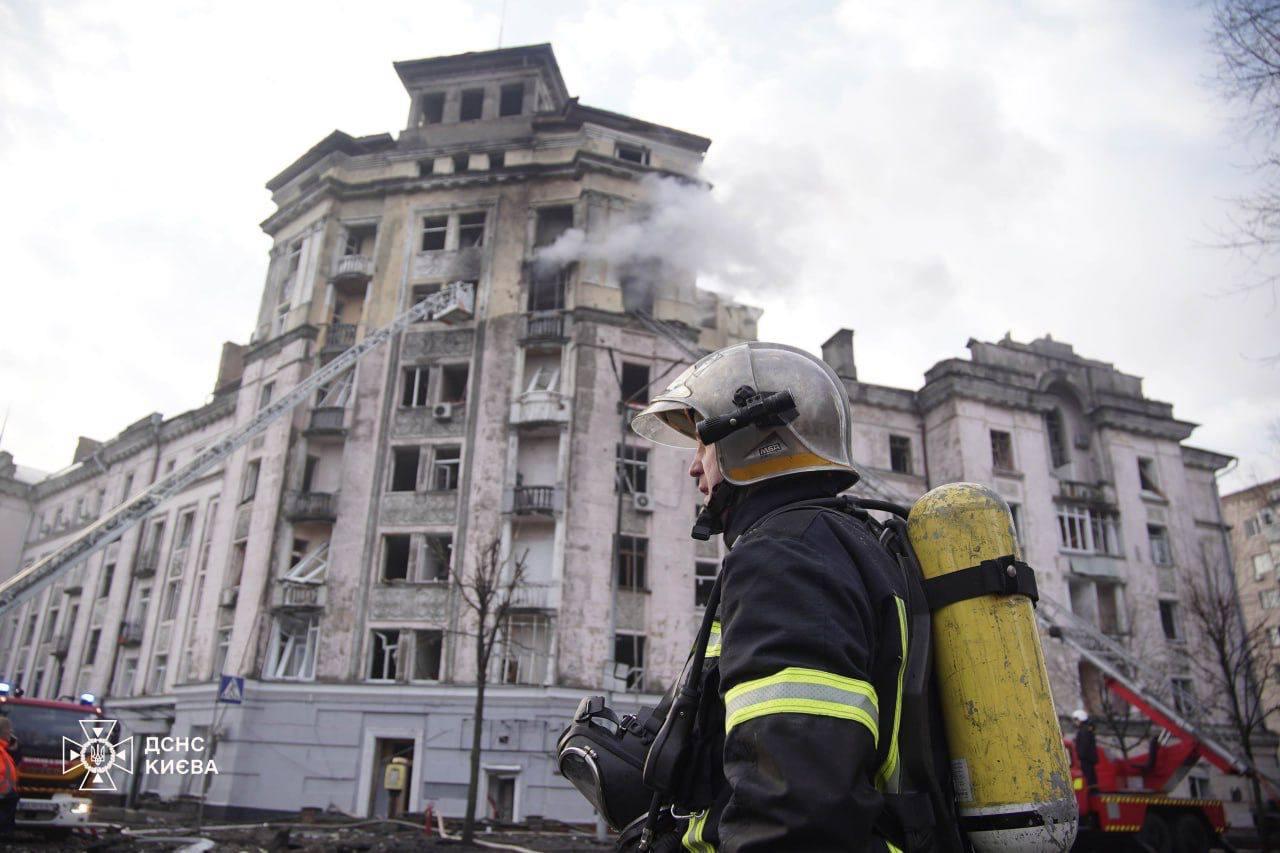 Russian missile attack on Kyiv injures at least 13, including child