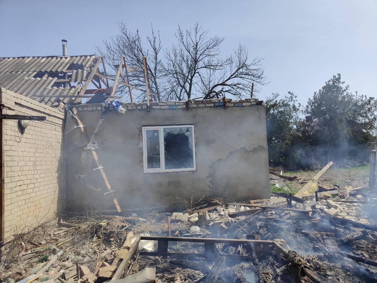 The aftermath of Russian attacks against Zaporizhzhia Oblast on April 7-8, 2024. 