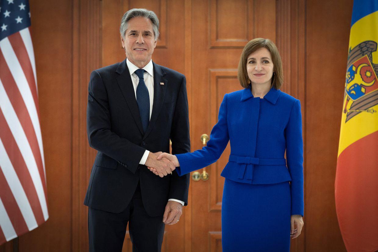 Blinken meets with Sandu in Moldova, announces $50 million in support