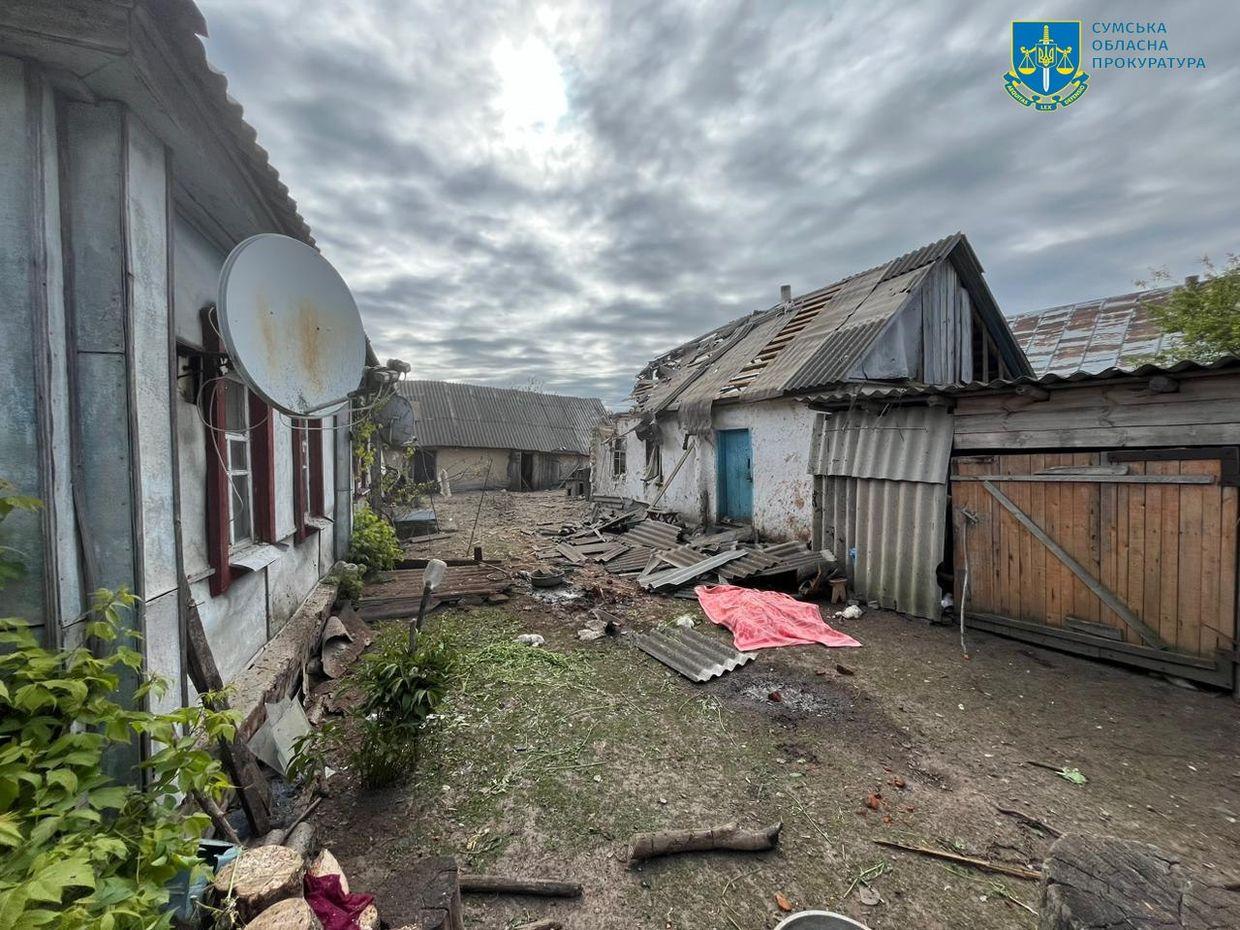 Russian attack on Sumy Oblast kills 64-year-old, injures her granddaughter