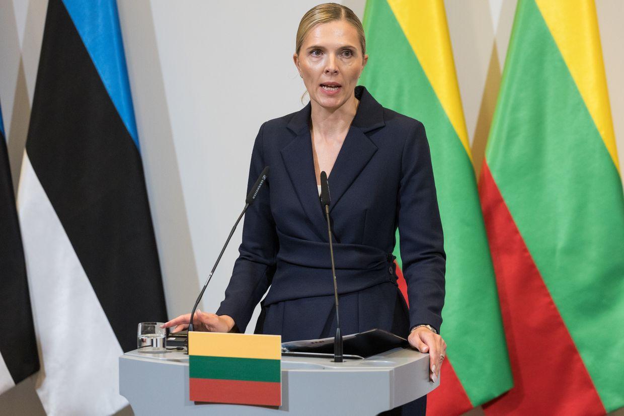 Lithuanian Interior Minister Agne Bilotaite.
