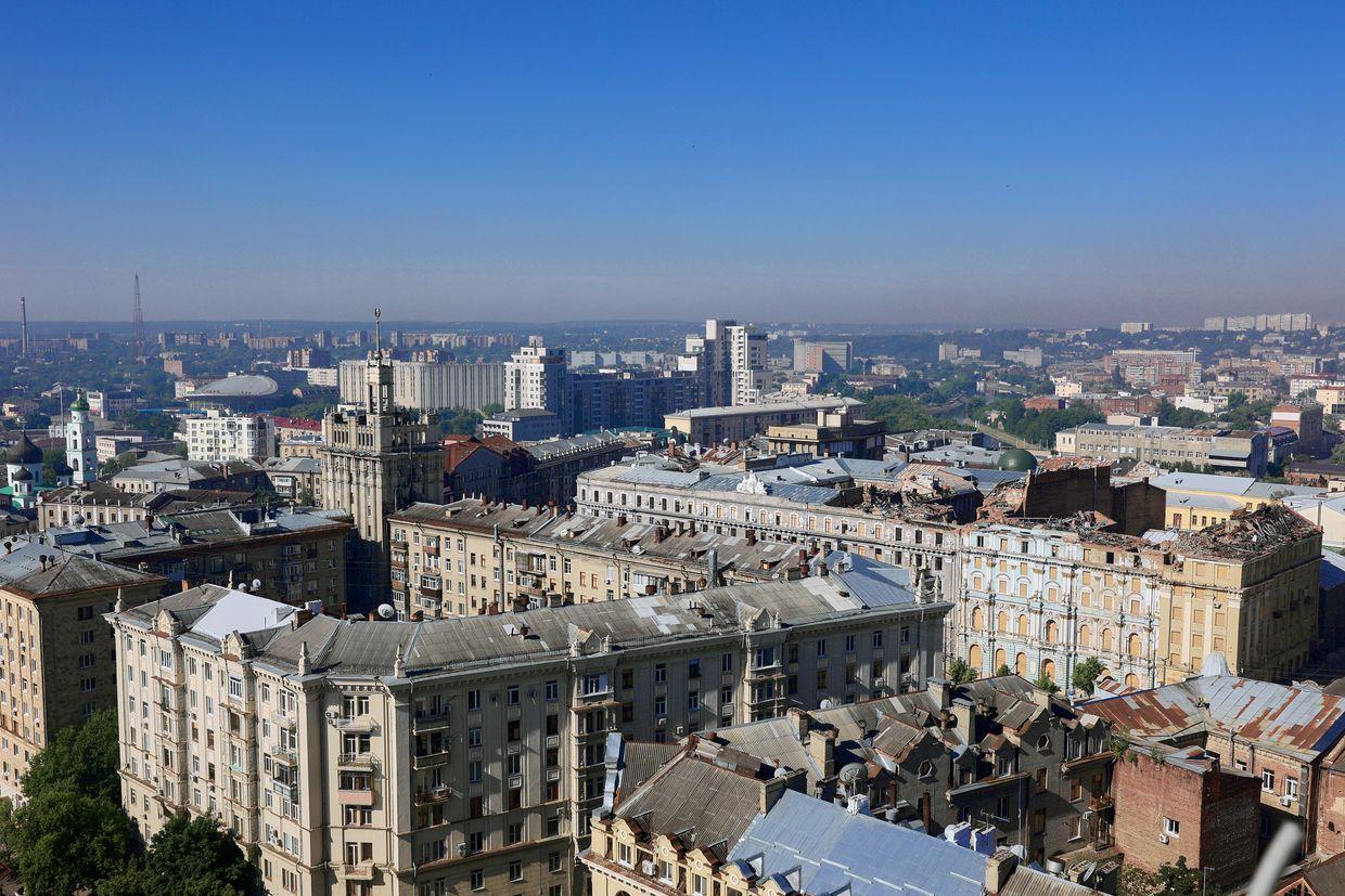 Russian aerial bomb attack on Kharkiv hits residential area, injures at least 3 people