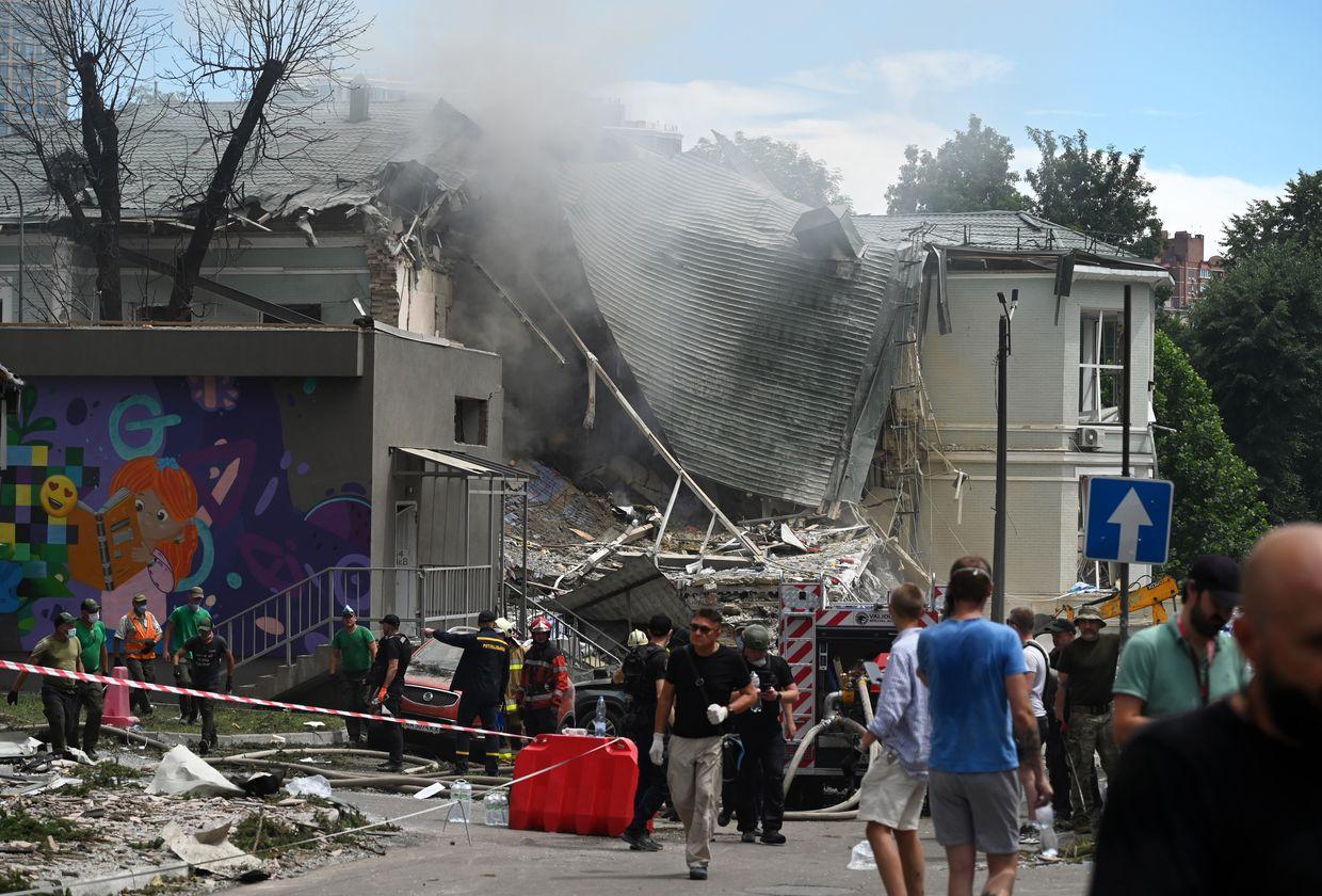 Updated: Rescue operations end at Kyiv children's hospital, at least 33 killed in capital overall
