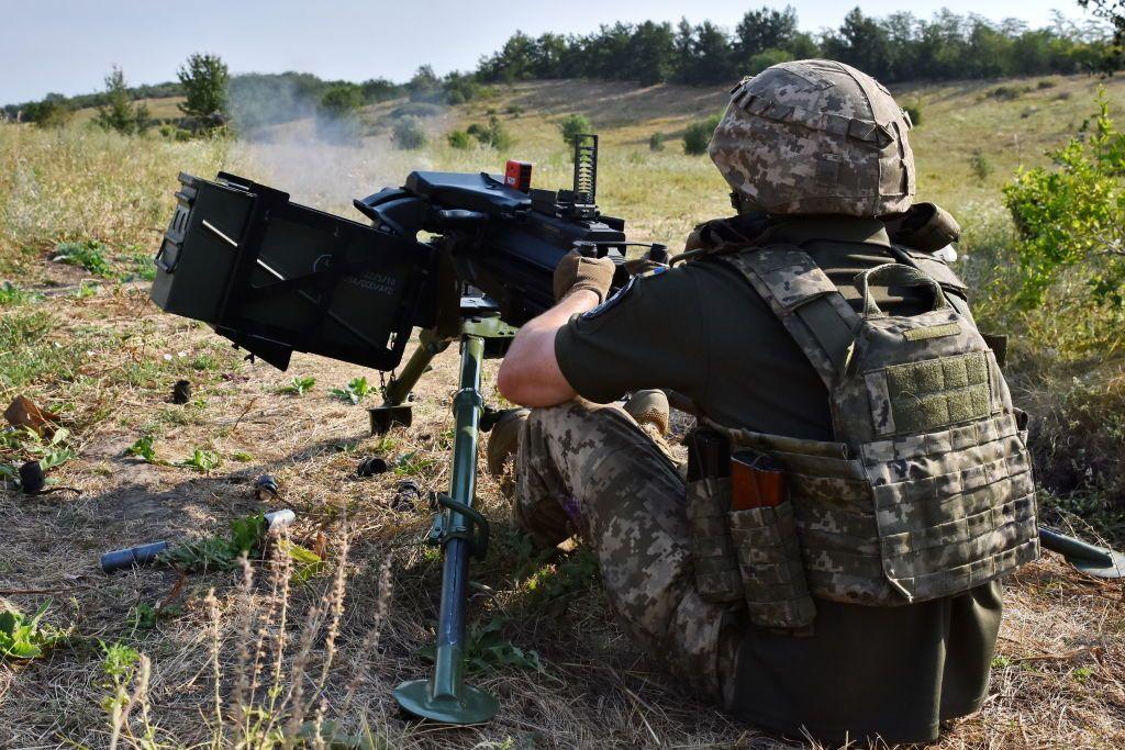 A Ukrainian serviceman of the 141st Separate Infantry Brigade.