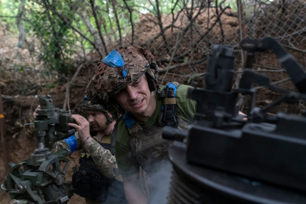 A Ukrainian artilleryman of the 148th Separate Artillery Brigade.