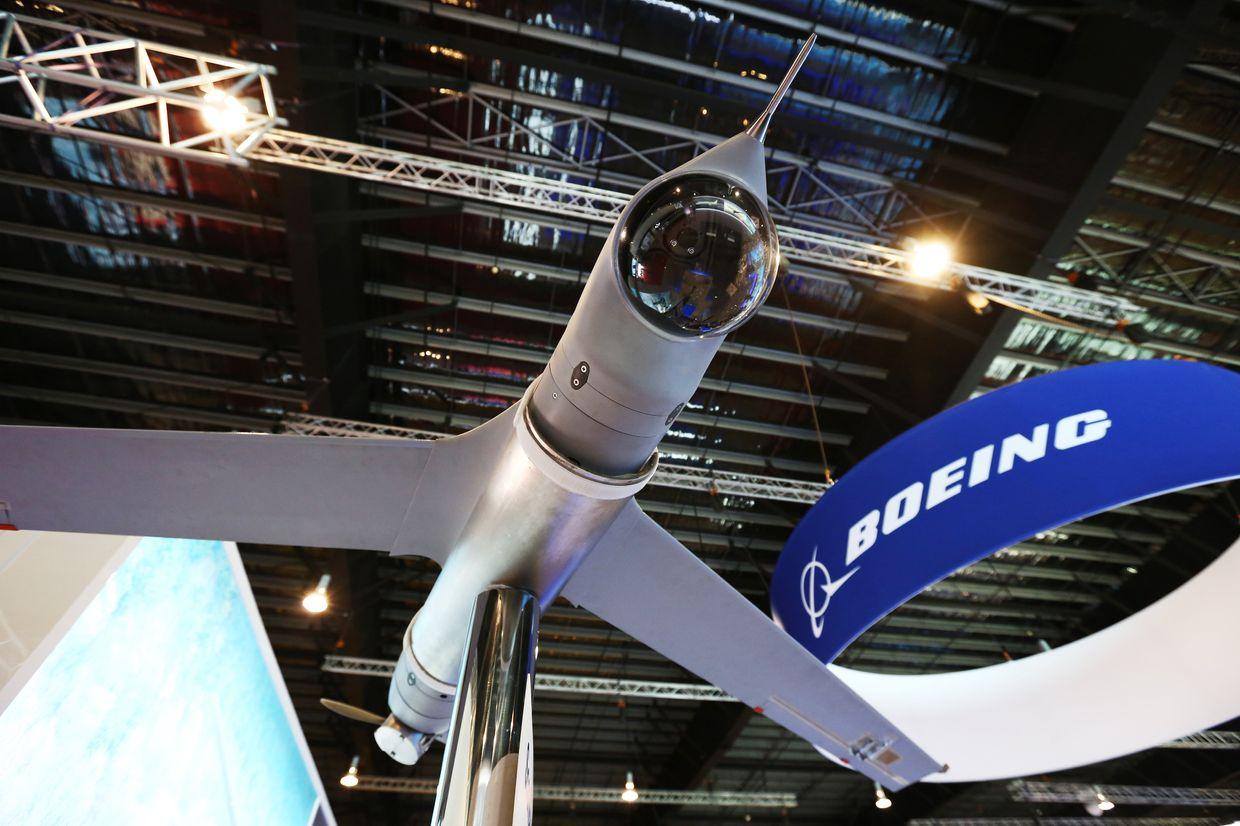 A Boeing Co. ScanEagle unmanned aerial vehicle (UAV).