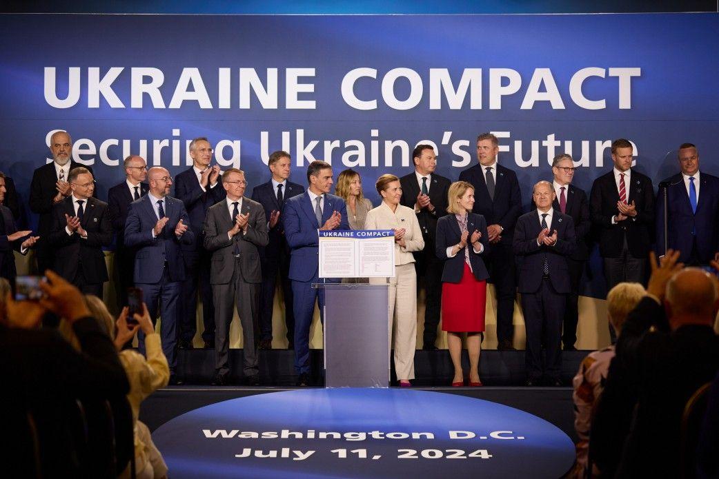 NATO summit ends with 32 countries signing Ukraine Compact