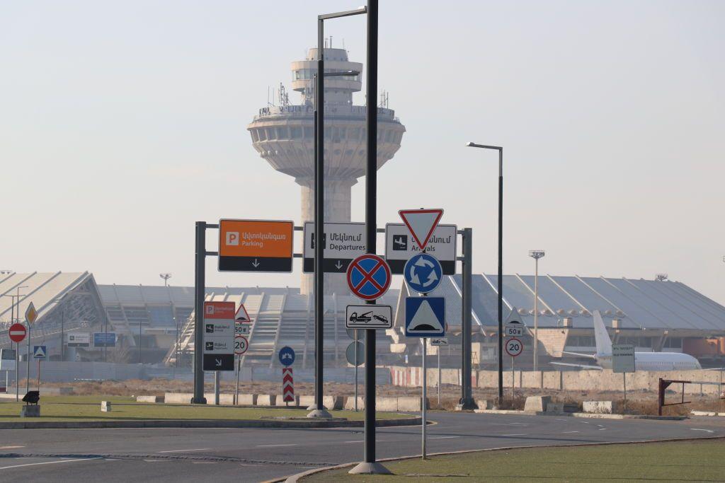Zvartnots International Airport, in Yerevan, Armenia