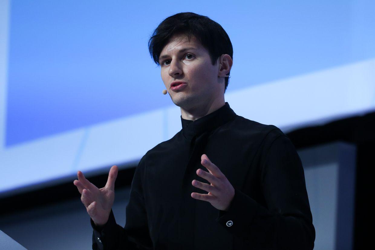 Pavel Durov, chief executive officer of Telegram, at the Mobile World Congress in Barcelona