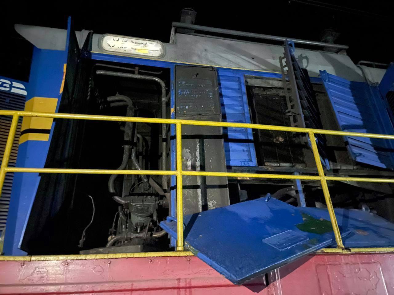 A train of Ukrzaliznytsia (Ukrainian Railways) hit in a Russian attack against Kharkiv Oblast.