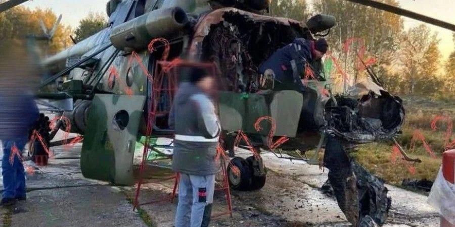 Teenagers set fire to Russian military helicopter in Omsk