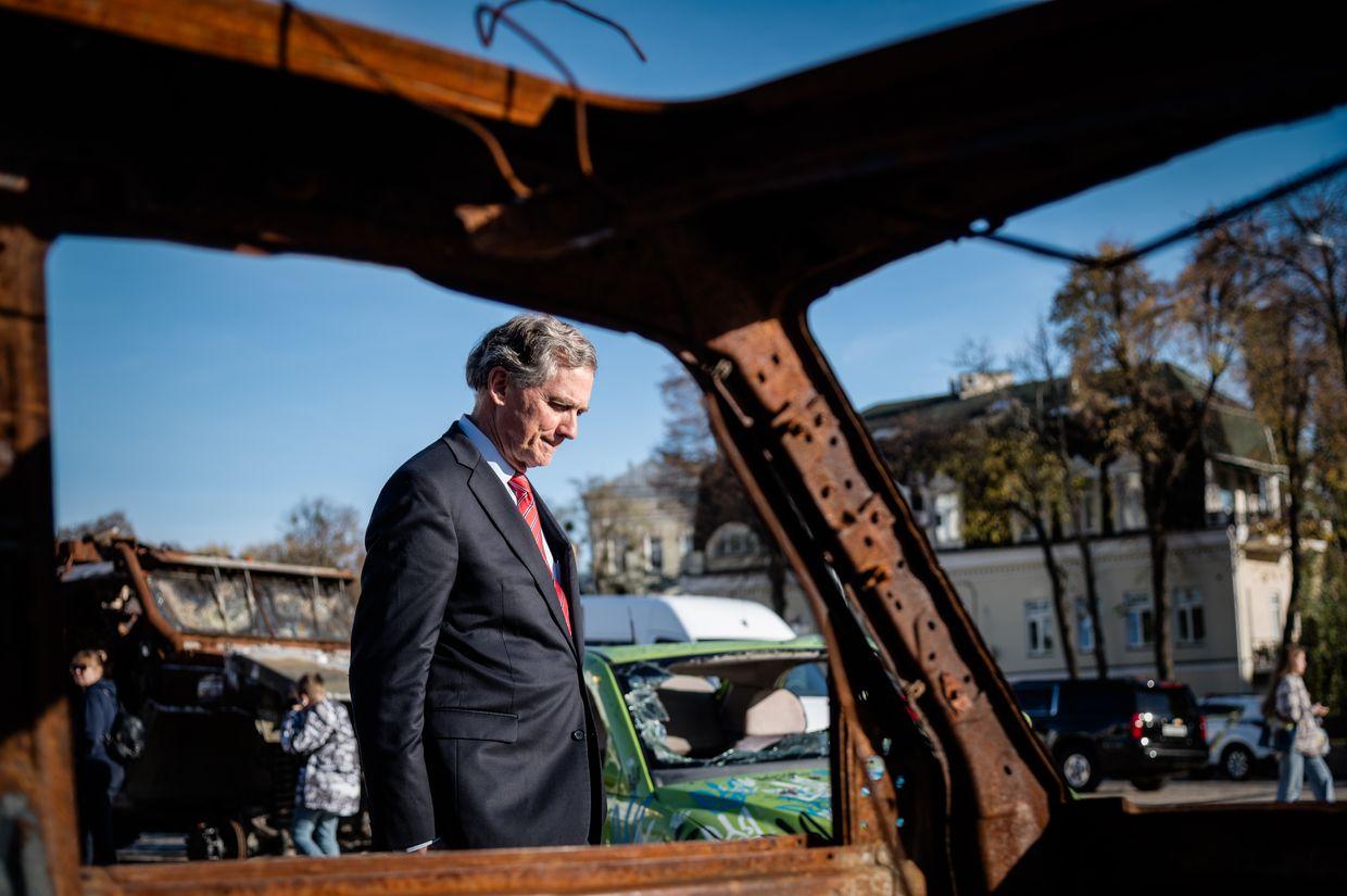 Rep. French Hill in Kyiv, Ukraine on Oct. 30, 2023.