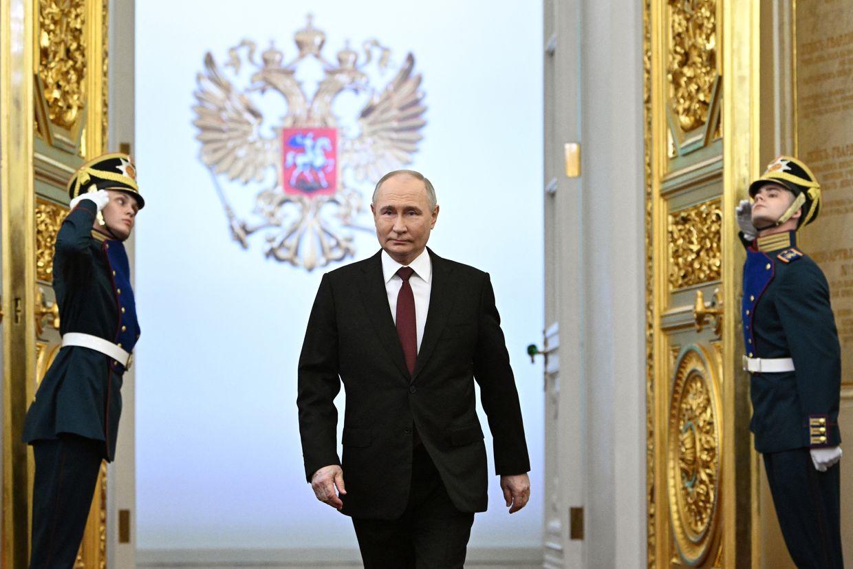  Vladimir Putin walks prior to his inauguration ceremony at the Kremlin in Moscow, Russia on May 7, 2024