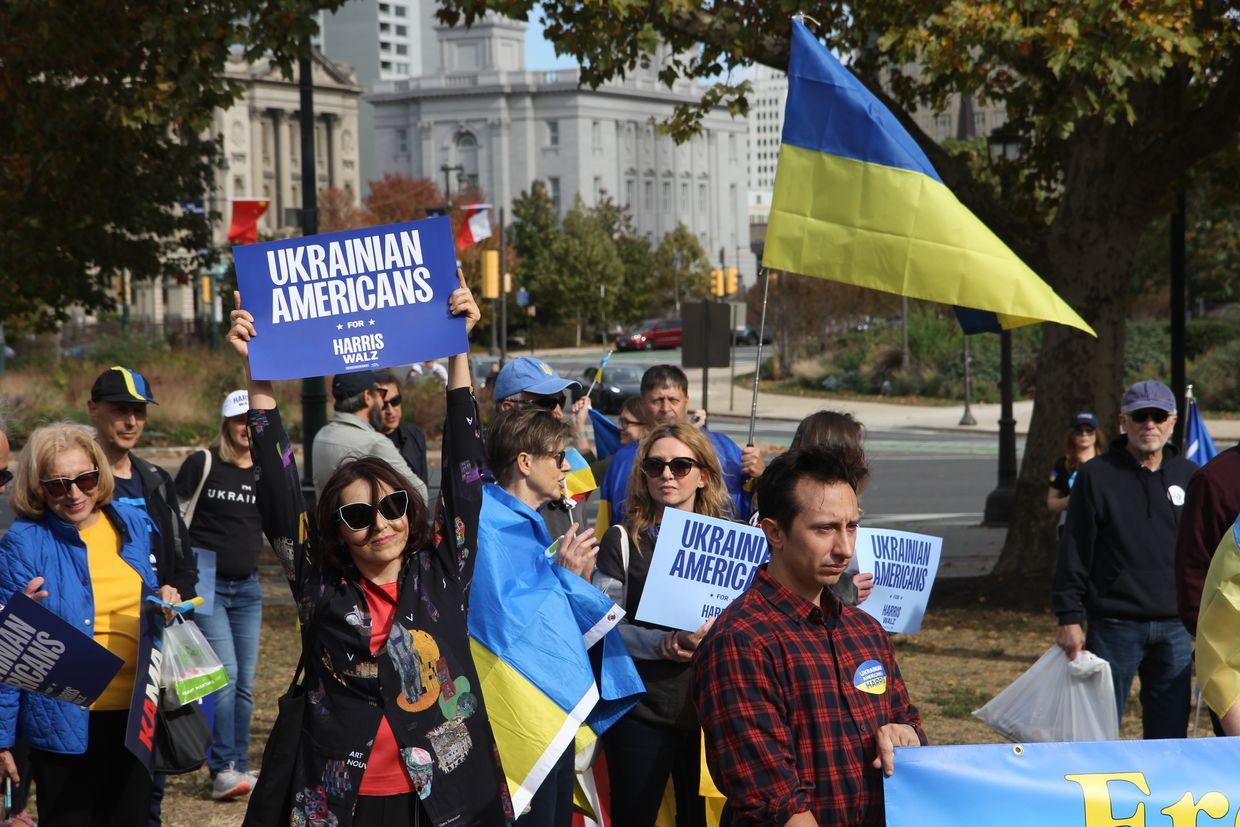 A Harris-Waltz rally in Philadelphia, Pennsylvania, USA, on Oct. 26, 2024. 