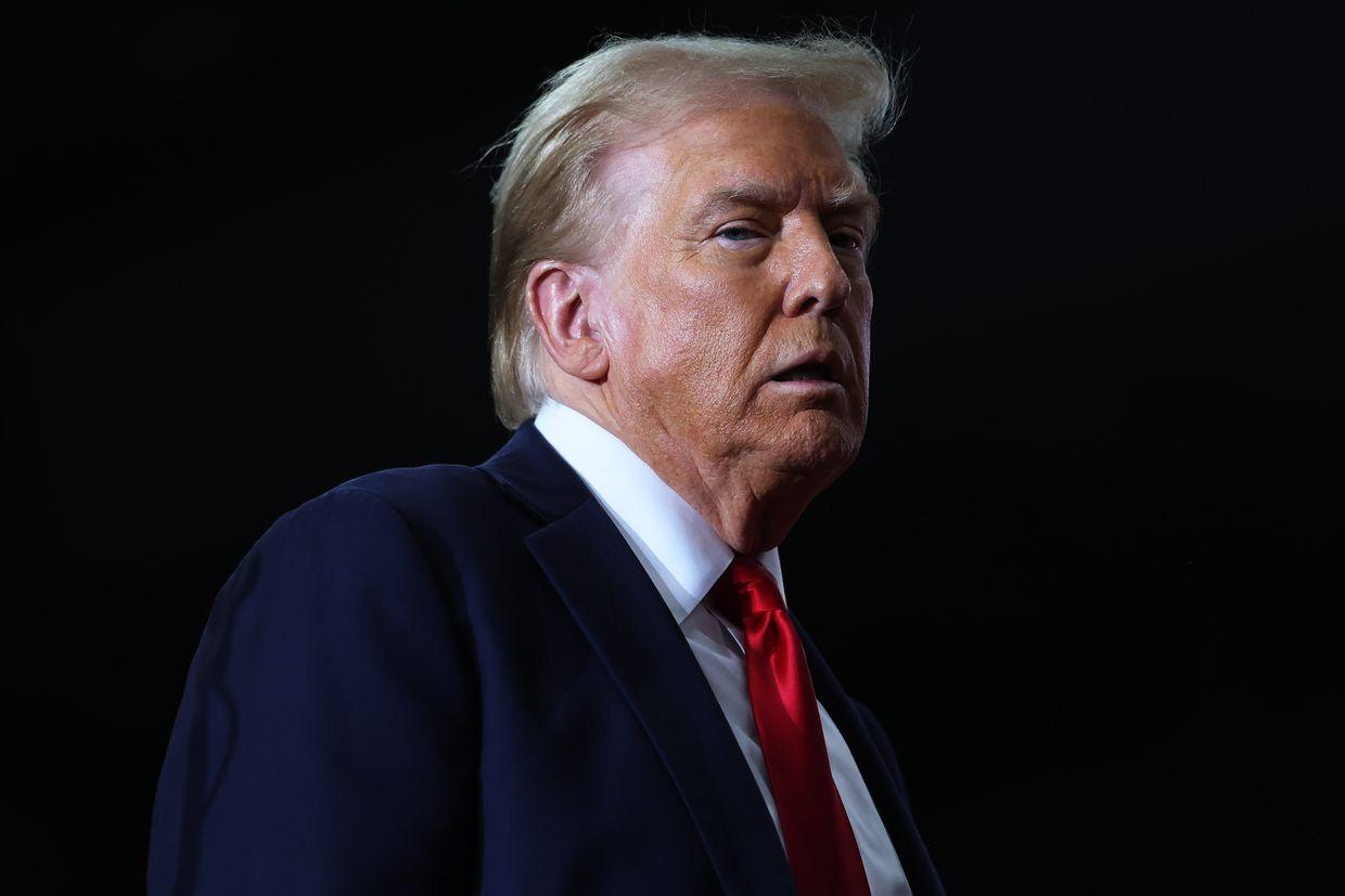 Donald Trump during a campaign rally at Riverfront Sports  in Scranton, Pennsylvania, US on Oct. 9, 2024