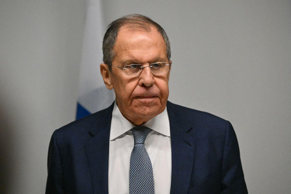 Russia’s FM Sergey Lavrov speaks during a press conference at the OSCE Ministerial summit in Ta’Qali, Malta, on Dec. 5, 2024.