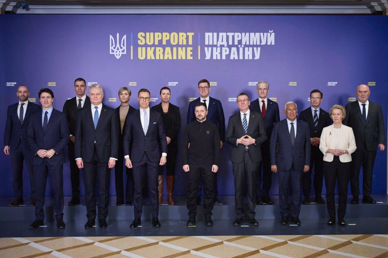 European leaders arrive in Kyiv on 3rd anniversary of full-scale war