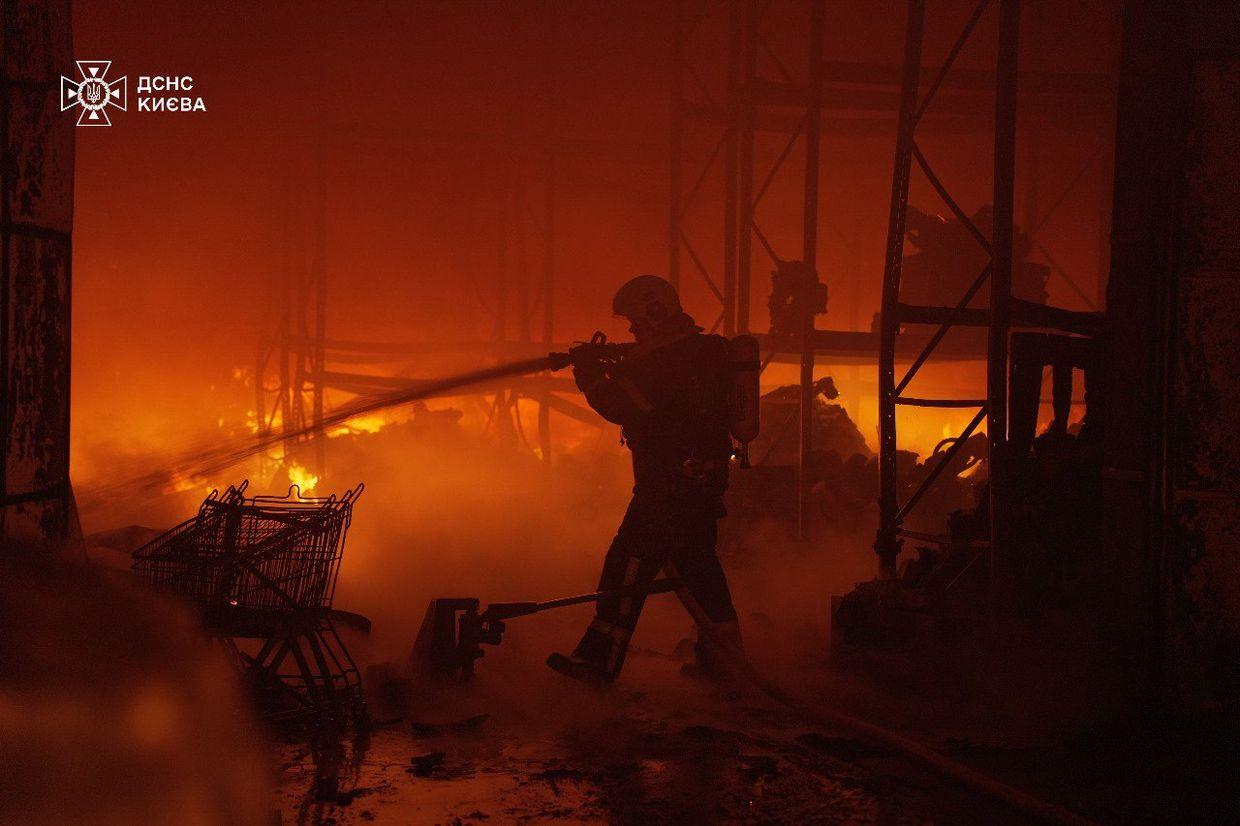 Fires, injuries reported after Russian drone attack on Kyiv