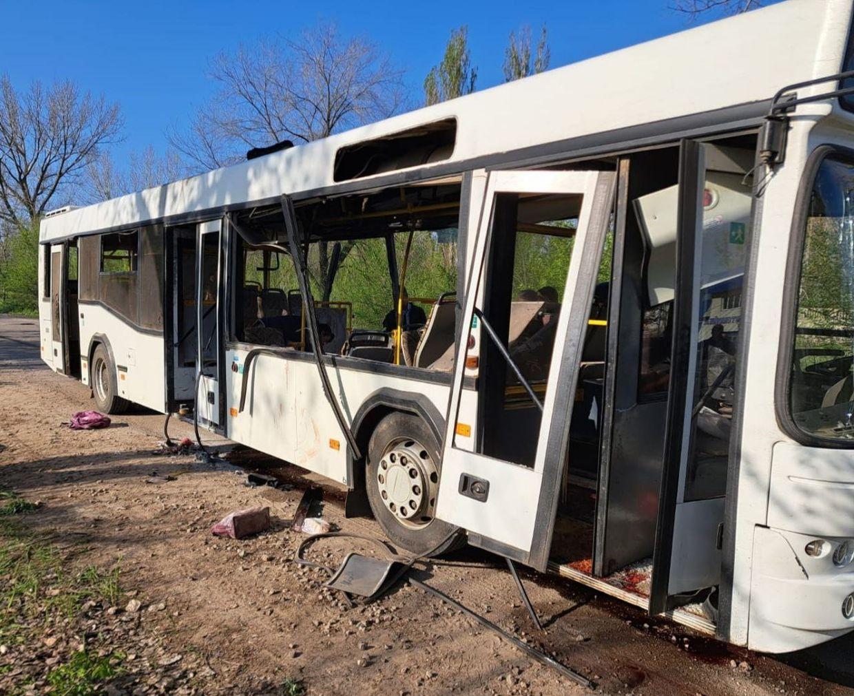 9 killed, 42 injured after Russian drone hits bus in Dnipropetrovsk Oblast
