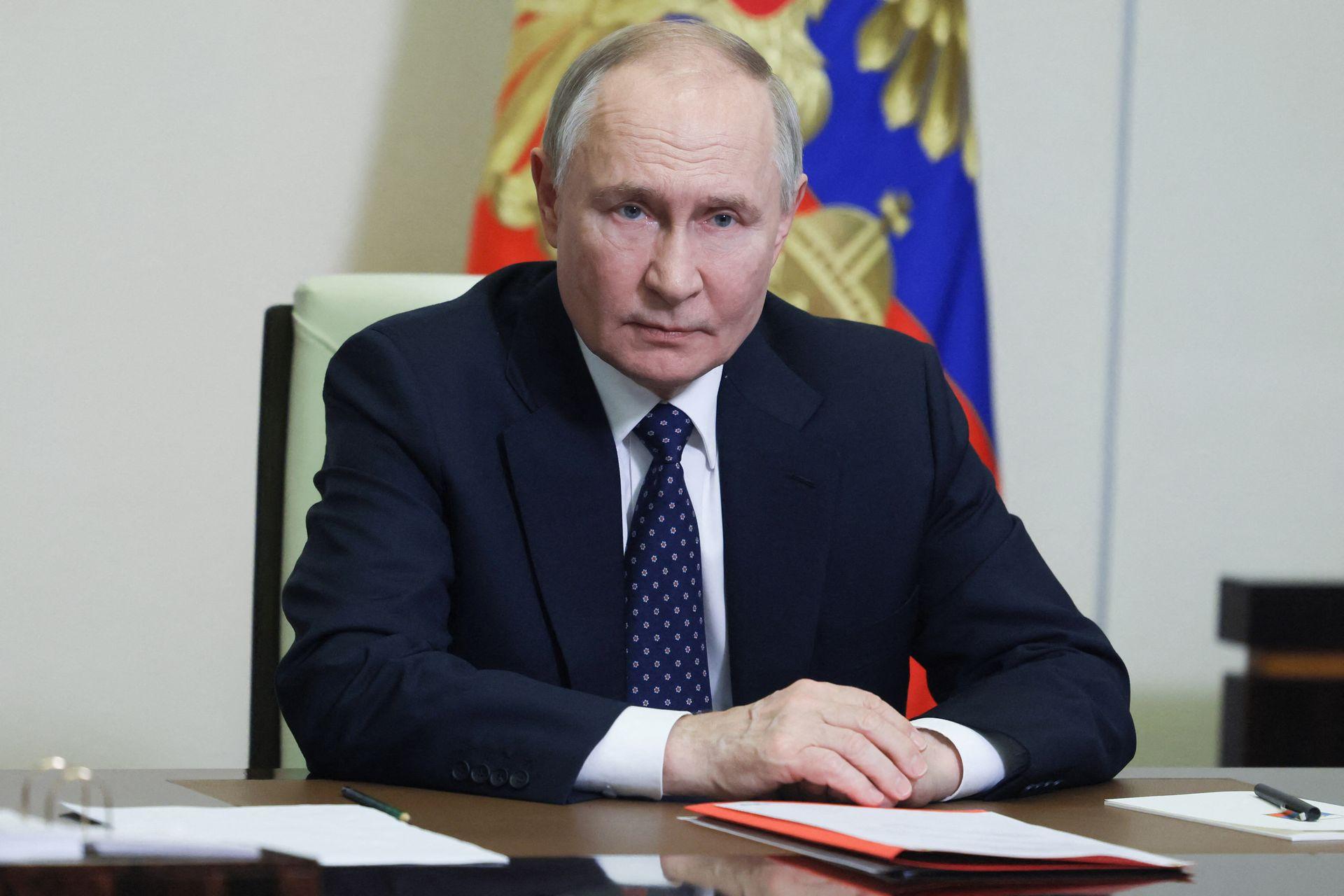 Russian President Vladimir Putin outside Moscow, Russia, on March 14, 2025.
