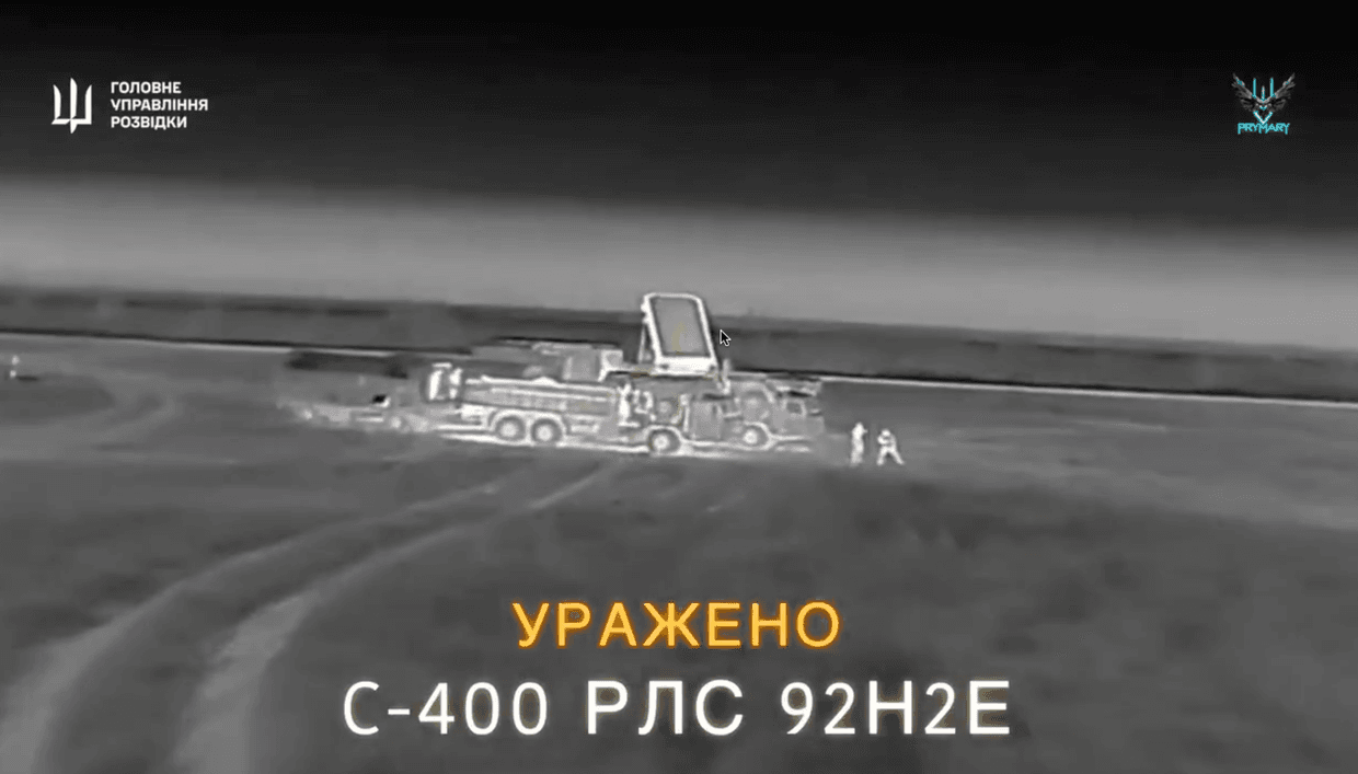 Ukrainian drones strike Russian S-400 air defense system in occupied Crimea, HUR says