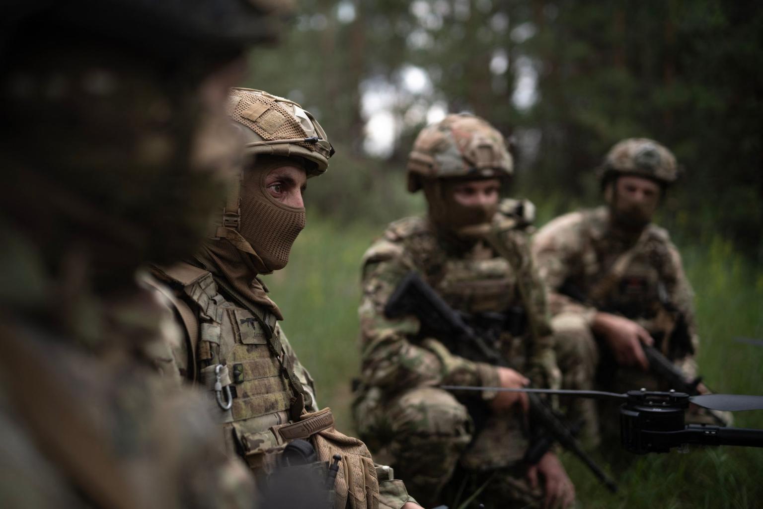 Ukrainian soldiers in Dnipropetrovsk Oblast, Ukraine, on June 14, 2025, amid the Russian invasion of Ukraine.