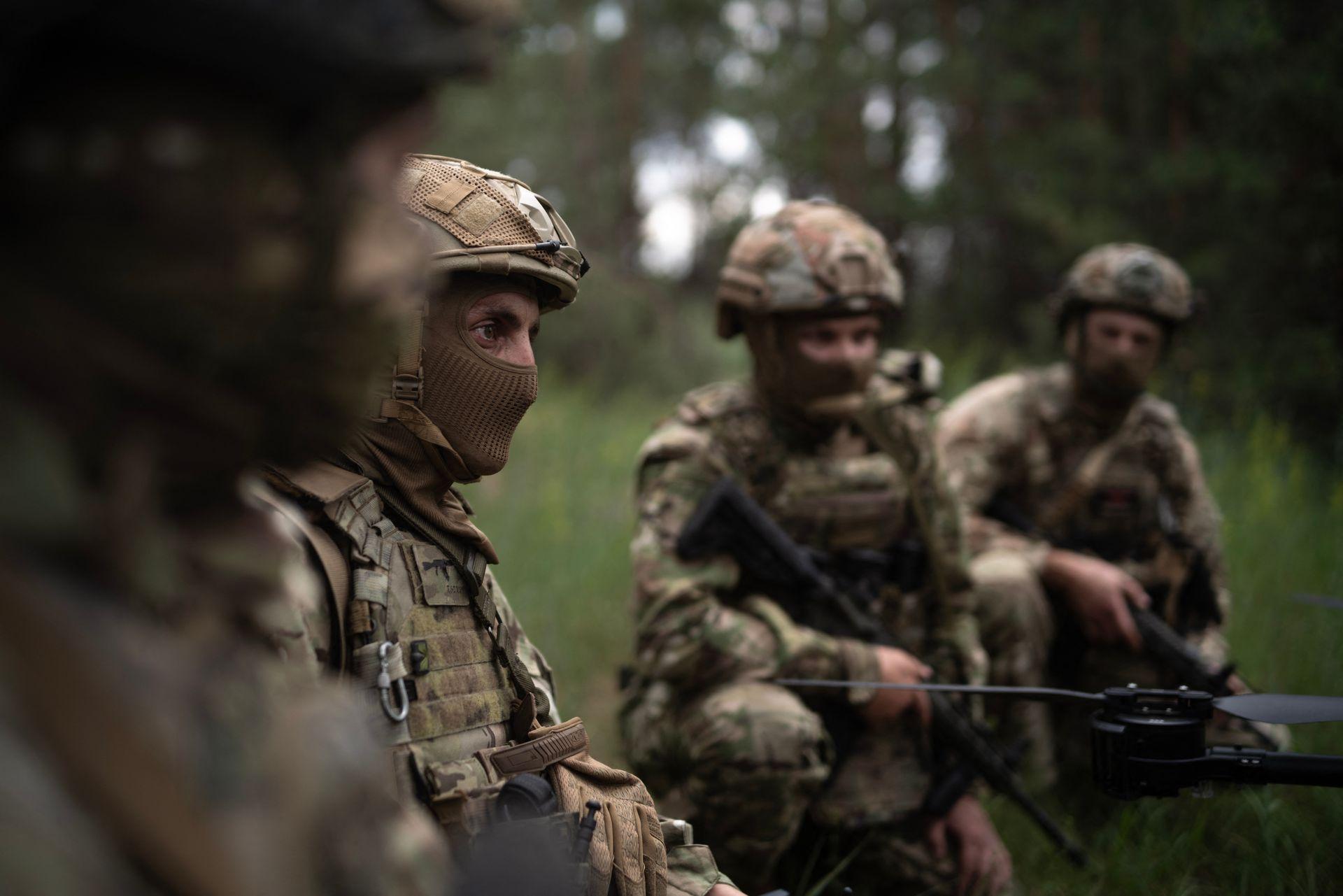 Ukrainian soldiers in Dnipropetrovsk Oblast, Ukraine, on June 14, 2025, amid the Russian invasion of Ukraine.