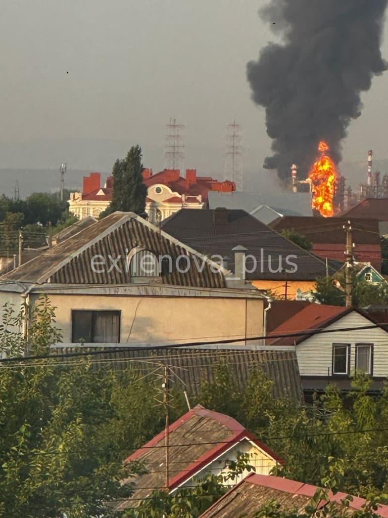 Ukrainian drones strike Russian oil refinery in Krasnodar Krai ...